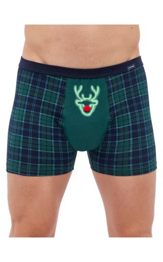 Bokserki ŚWIATECZNE 007/75 RED NOSE Kolor(zielony) Rozmiar(XL)