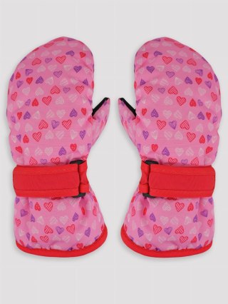 Rękawiczki RN034/G/01 Kolor(różowy-serca) Rozmiar(12cm)