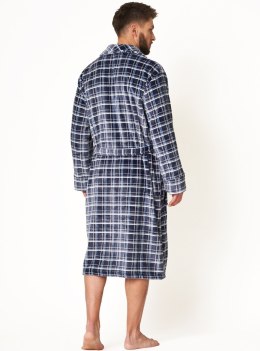 Szlafrok MGL4432 Kolor(granatowy-krata) Rozmiar(XL/XXL)