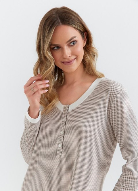 Koszula 130 Kolor(brązowy-krateczka) Rozmiar(XXXL)