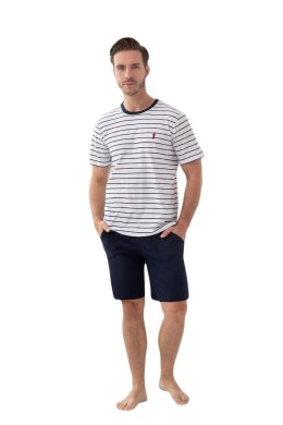 Piżama 808 Kolor(granatowe paski) Rozmiar(XL)