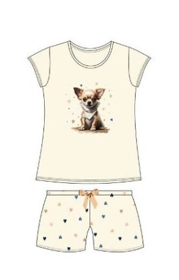 Piżama 788/108 CHIHUAHUA Kolor(ecru) Rozmiar(146/152)