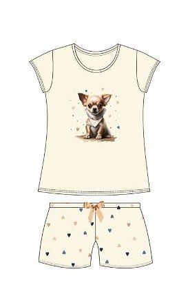 Piżama 788/108 CHIHUAHUA Kolor(ecru) Rozmiar(146/152)