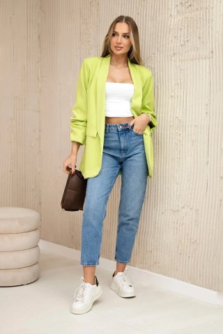 Marynarka z klapami elegancka kiwi uniwersalny