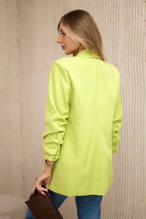 Marynarka z klapami elegancka kiwi uniwersalny