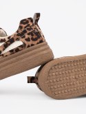Sneakersy damskie w panterkę - 40
