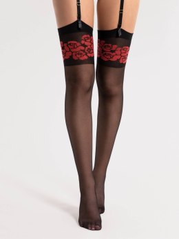 Pończochy DESTIN 20 Kolor(black-red) Rozmiar(2)