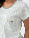 Piżama 323 Kolor(beżowe paski) Rozmiar(XL)