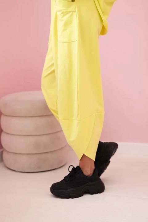 Komplet bawełniany bluza + spodnie żółty neon uniwersalny Komplet bawełniany bluza + spodnie żółty neon uniwersalny