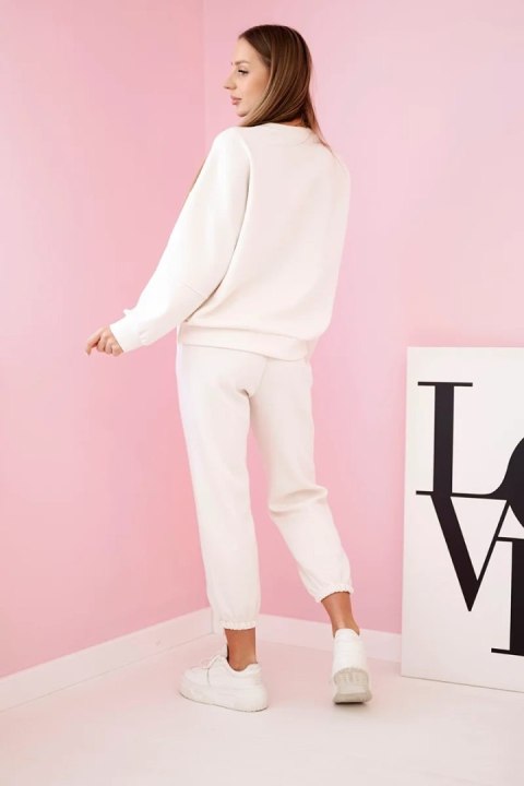 Komplet bluza + spodnie masełko jasny beżowy Komplet bluza + spodnie masełko jasny beżowy