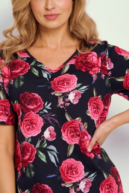 KOSZULA CLAIRE 3346 KR L granatowy/róże