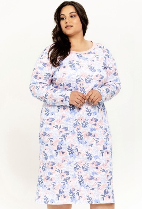 KOSZULA GINNY 3261 DR R.2XL-3XL XXL biały/kwiatki KOSZULA GINNY 3261 DR R.2XL-3XL XXL biały/kwiatki