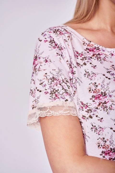 KOSZULA JULIET 2965 KR S ecru/kwiatki KOSZULA JULIET 2965 KR S ecru/kwiatki