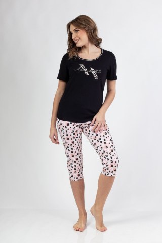 PIŻAMA DAMSKA 689 KR R.2XL XXL czarny