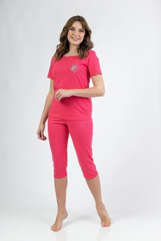 PIŻAMA DAMSKA 692 KR R.2XL-4XL XXL malinowy