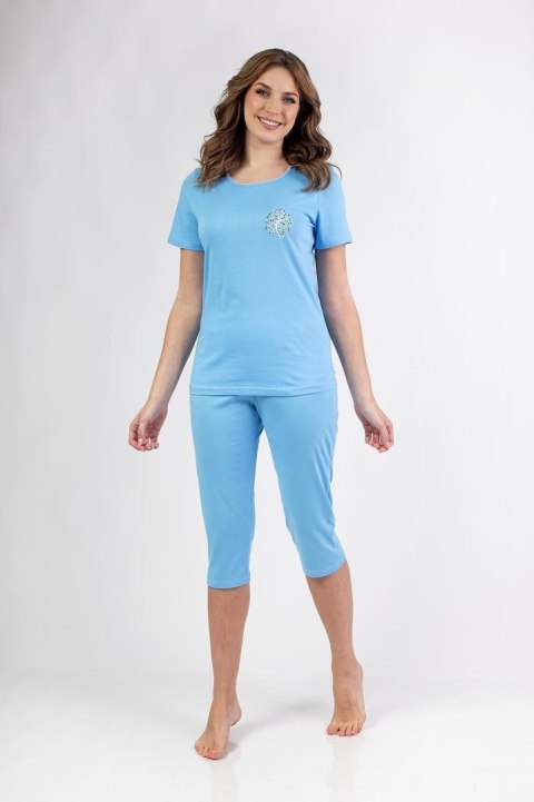 PIŻAMA DAMSKA 692 KR R.2XL-4XL XXL niebieski PIŻAMA DAMSKA 692 KR R.2XL-4XL XXL niebieski