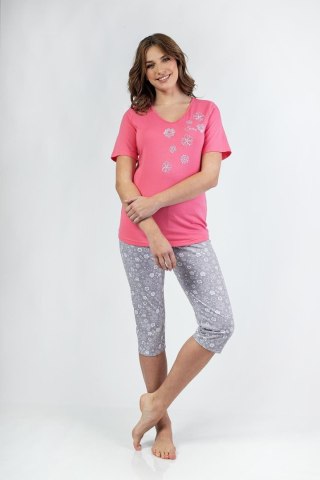 PIŻAMA DAMSKA 696 KR R.2XL XXL różowy