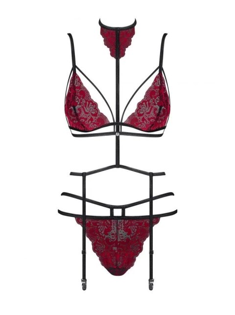 KOMPLET 3-CZĘŚCIOWY SUGESTINA L/XL black/red KOMPLET 3-CZĘŚCIOWY SUGESTINA L/XL black/red