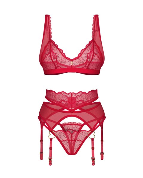 KOMPLET CUPIDE DESIR 3-CZĘŚCIOWY L/XL czerwony KOMPLET CUPIDE DESIR 3-CZĘŚCIOWY L/XL czerwony