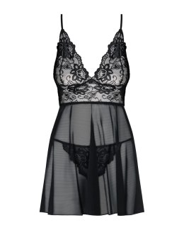KOMPLET IDILLIA BABYDOLL S/M czarny