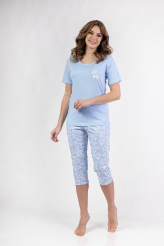 PIŻAMA DAMSKA 691A KR R.2XL-4XL XXL niebieski