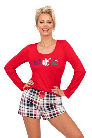 PIŻAMA DAMSKA HOHO II 1/2 DR XL czerwony