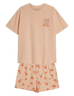 PIŻAMA DAMSKA NARANJA 42684 KR S brzoskwiniowy