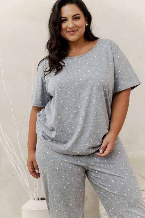PIŻAMA MEG 3368 KR R.2XL-3XL 3XL grafitowy PIŻAMA MEG 3368 KR R.2XL-3XL 3XL grafitowy