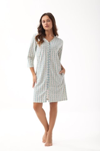 SZLAFROK DAMSKI 392 XL miętowy/geometria