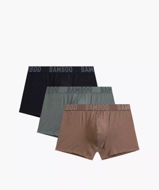 BOKSERKI MĘSKIE 3MH-215 BAMBUS XL khaki/czarny/beżowy