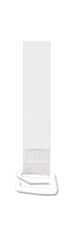 RAMIĄCZKA SILIKONOWE Z METALOWYM ZACZEPEM RT-102 12MM 12 mm transparentny/biały zaczep