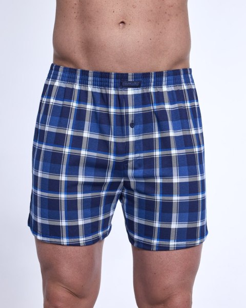 BOKSERKI COMFORT 002/318 XL granatowy/niebieski kratka
