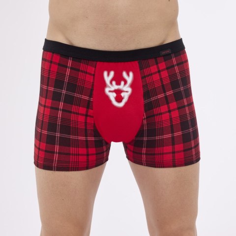 BOKSERKI ŚWIĄTECZNE 007/76 RED NOSE 2 XXL czerwony BOKSERKI ŚWIĄTECZNE 007/76 RED NOSE 2 XXL czerwony