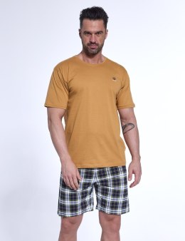 PIŻAMA MĘSKA 326/183 NATURE 3 KR R.3XL-5XL 4XL miodowy