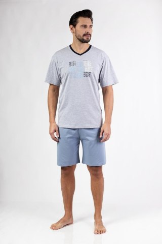 PIŻAMA MĘSKA 480 KR R.2XL-3XL XXL jasny melange