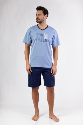 PIŻAMA MĘSKA 480 KR R.2XL-3XL XXL niebieski