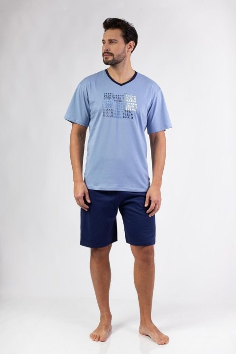 PIŻAMA MĘSKA 480 KR R.2XL-3XL XXL niebieski PIŻAMA MĘSKA 480 KR R.2XL-3XL XXL niebieski