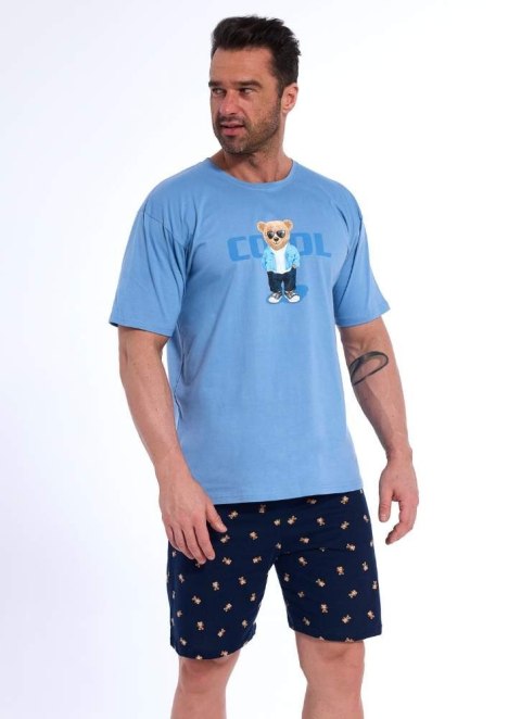 PIŻAMA MĘSKA COOL 326/169 KR XXL niebieski PIŻAMA MĘSKA COOL 326/169 KR XXL niebieski