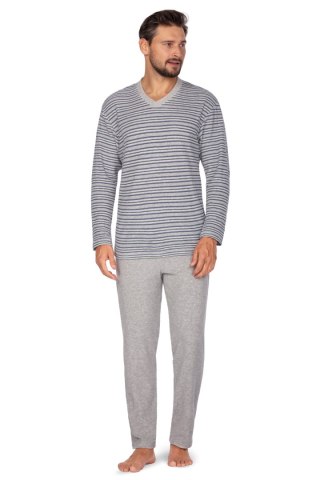PIŻAMA MĘSKA FROTTE 450 DR XL melange
