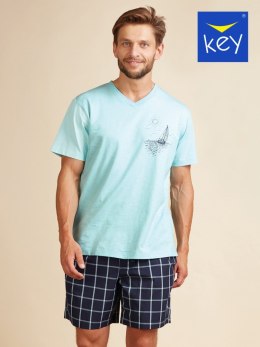 PIŻAMA MĘSKA MNS 218 A22 KR M miętowy
