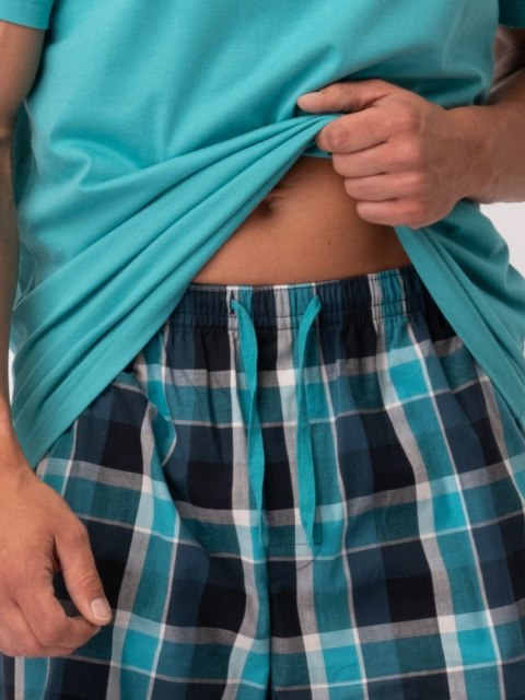 PIŻAMA MĘSKA MNS 630 KR XXL zielony/szary PIŻAMA MĘSKA MNS 630 KR XXL zielony/szary