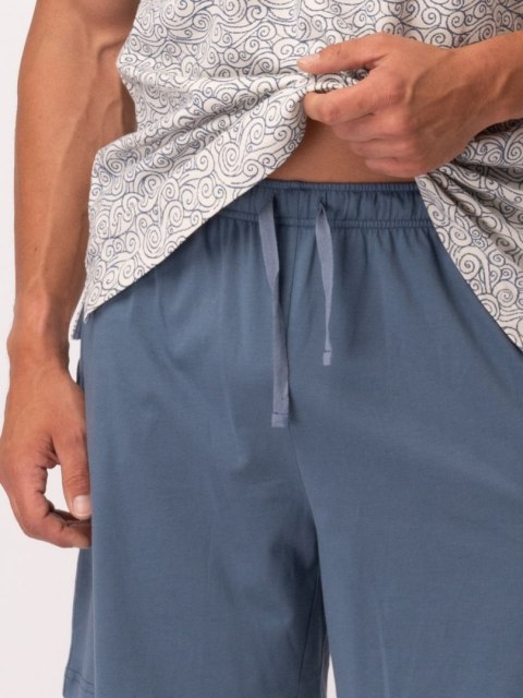 PIŻAMA MĘSKA MNS 748 KR XXL ecrui/jeans PIŻAMA MĘSKA MNS 748 KR XXL ecrui/jeans