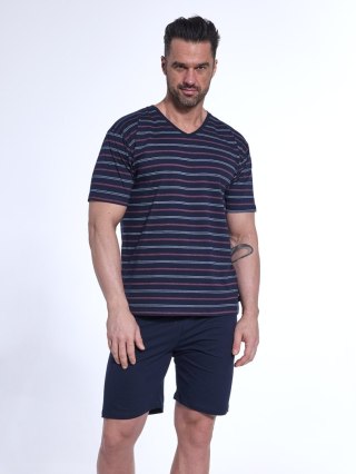 PIŻAMA MĘSKA VORIOUS 330/49 KR XL czarny