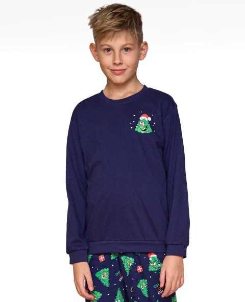 PIŻAMA BOY YOUNG 966/167 CHRISTMAS TREE DR 134-140 granatowy PIŻAMA BOY YOUNG 966/167 CHRISTMAS TREE DR 134-140 granatowy