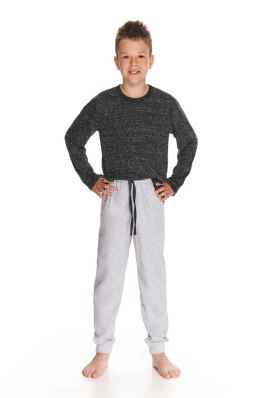 PIŻAMA CHŁOPIĘCA VITO 2825 DR R.92-116 SALE 104 czarny/melange