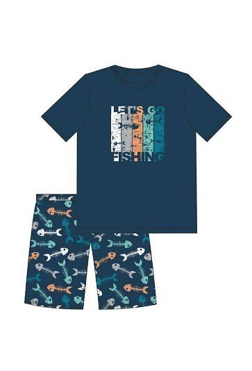 PIŻAMA FUN&YOUNG BOY 551/50 FISH KR 182 granatowy PIŻAMA FUN&YOUNG BOY 551/50 FISH KR 182 granatowy