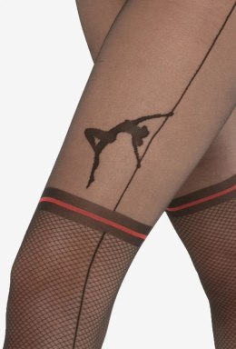 RAJSTOPY RITA WZ.01 20 DEN 2 nero/red