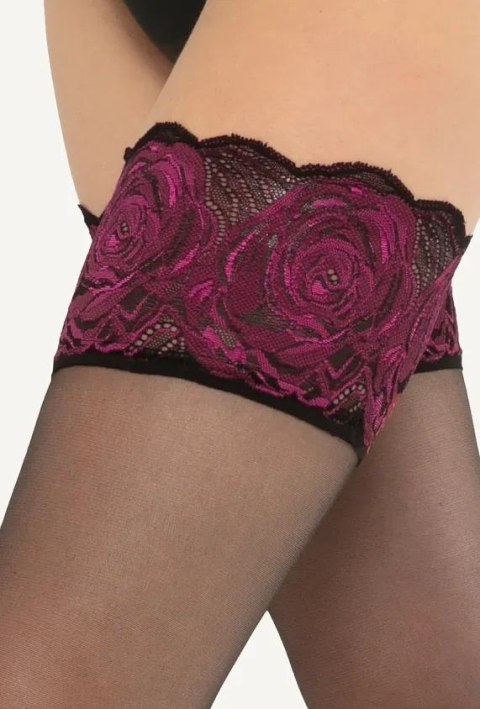 POŃCZOCHY ARS AMANDI CALZE ROSE 3-4 nero/rosso POŃCZOCHY ARS AMANDI CALZE ROSE 3-4 nero/rosso