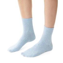 SKARPETKI DAMSKIE BAWEŁNIANE 037 35-37 błękitny/melange 069