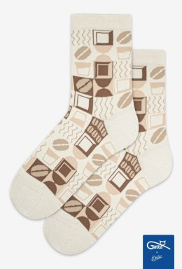 SKARPETKI GATTA WEDEL 36-38 white choco.wz 03